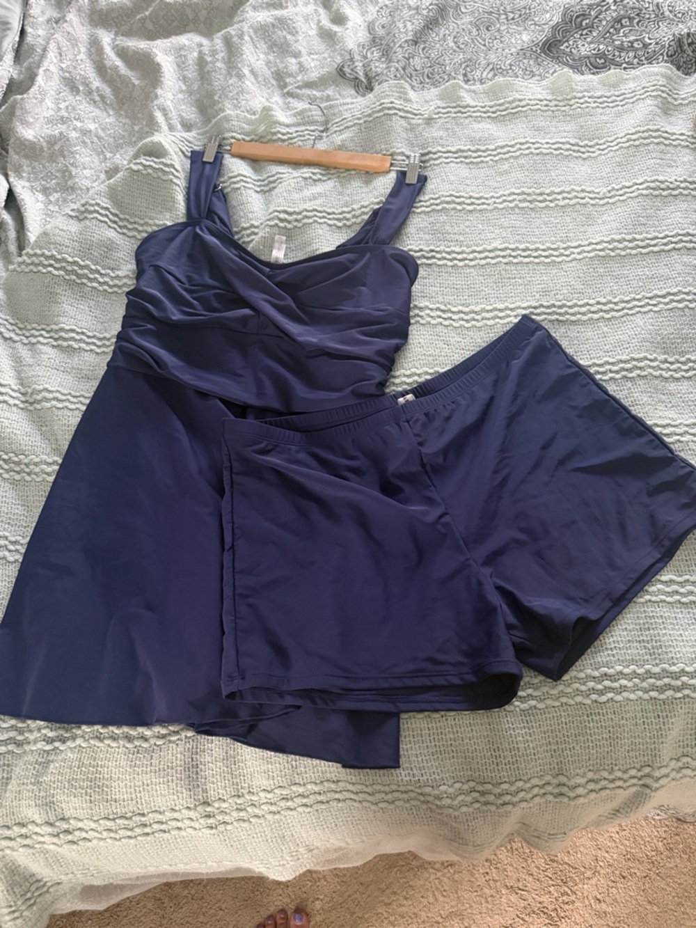 Aqua Eve Plus Size Two Piece Swimsuits Tankini / Swim Dress with Shorts